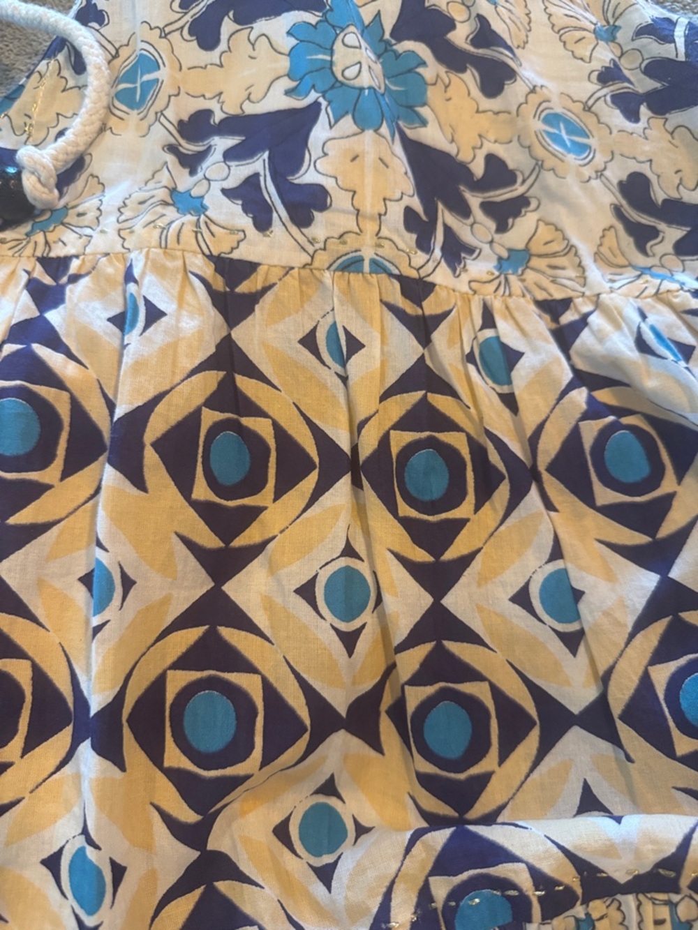 Anthropologie RO’S GARDEN Dress Sz L Sofia Sleeveless Coastal Grandmother Boho - Picture 13 of 15